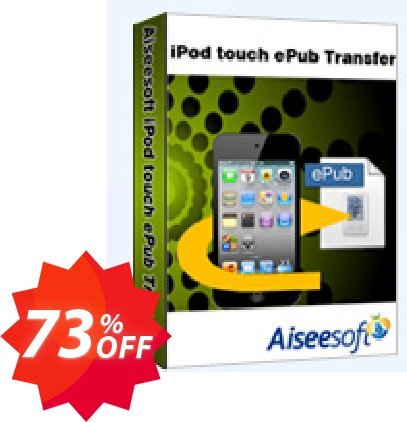 Aiseesoft iPod touch ePub Transfer Coupon code 73% discount 