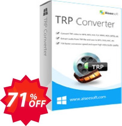 Aiseesoft TRP Converter Coupon code 71% discount 
