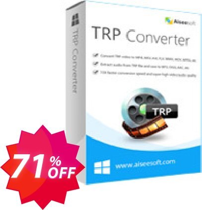 Aiseesoft TRP Converter Coupon code 71% discount 