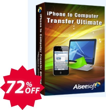 Aiseesoft iPhone to Computer Transfer Ultimate Coupon code 72% discount 