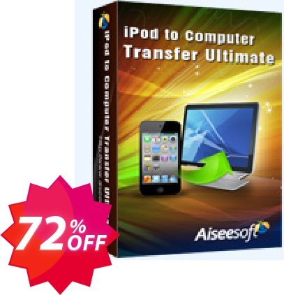 Aiseesoft iPod to Computer Transfer Ultimate Coupon code 72% discount 