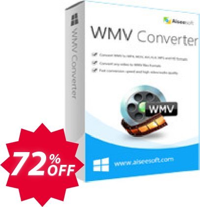 Aiseesoft WMV Converter Coupon code 72% discount 