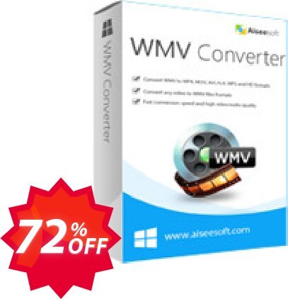 Aiseesoft WMV Converter Coupon code 72% discount 