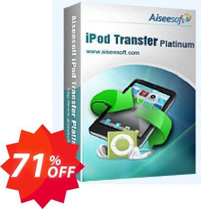 Aiseesoft iPod Transfer Platinum Coupon code 71% discount 