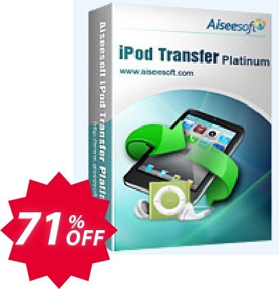 Aiseesoft iPod Transfer Platinum Coupon code 71% discount 