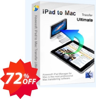 Aiseesoft iPad to MAC Transfer Ultimate Coupon code 72% discount 