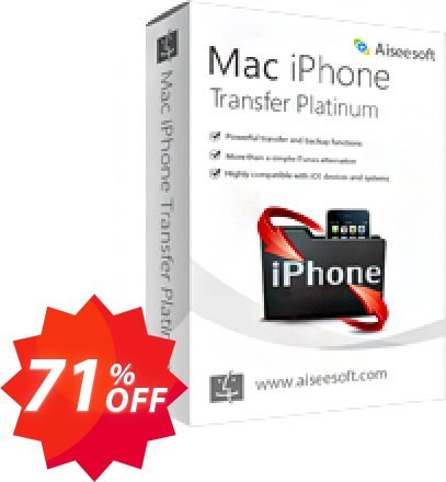 Aiseesoft MAC iPhone Transfer Platinum Coupon code 71% discount 