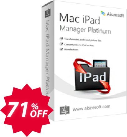 Aiseesoft MAC iPad Manager Platinum Coupon code 71% discount 