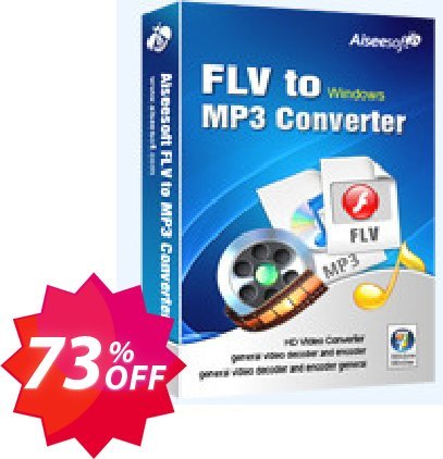 Aiseesoft FLV to MP3 Converter Coupon code 73% discount 