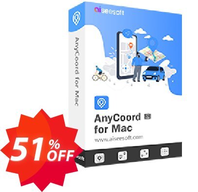 Aiseesoft AnyCoord for MAC - Lifetime/12 Devices Coupon code 51% discount 