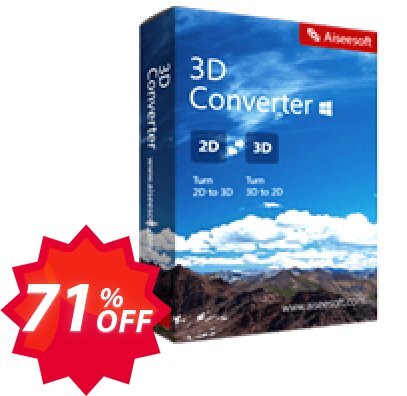 Aiseesoft 3D Converter Coupon code 71% discount 