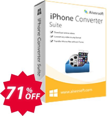Aiseesoft iPhone Converter Suite Coupon code 71% discount 