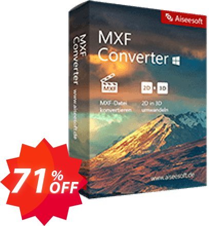 Aiseesoft MXF Converter Coupon code 71% discount 