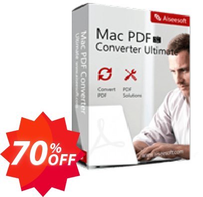 Aiseesoft MAC PDF Converter Ultimate Coupon code 70% discount 