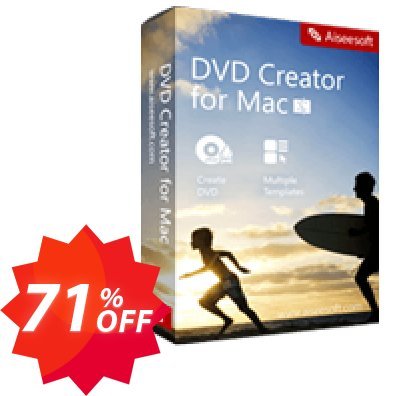 Aiseesoft DVD Creator for MAC Coupon code 71% discount 