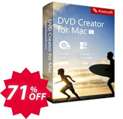 Aiseesoft DVD Creator for MAC Coupon code 71% discount 