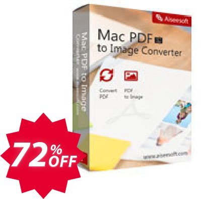 Aiseesoft MAC PDF to Image Converter Coupon code 72% discount 