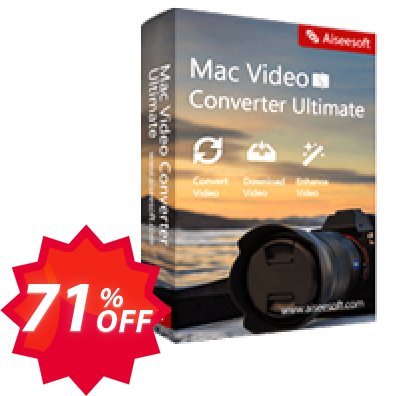 Aiseesoft MAC Video Converter Ultimate Coupon code 71% discount 
