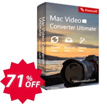 Aiseesoft MAC Video Converter Ultimate Coupon code 71% discount 