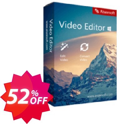 Aiseesoft Video Editor Coupon code 52% discount 