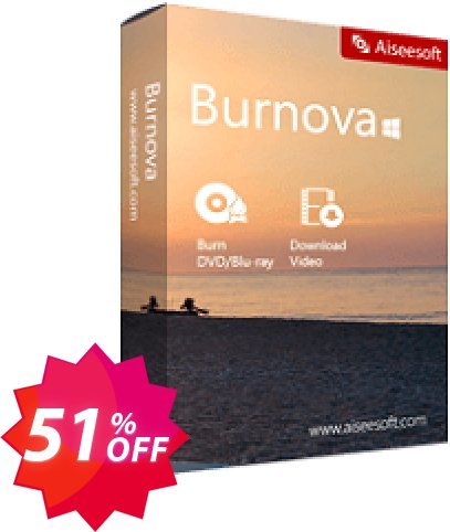 Aiseesoft Burnova Coupon code 51% discount 