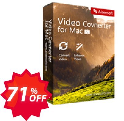 Aiseesoft Video Converter for MAC Coupon code 71% discount 