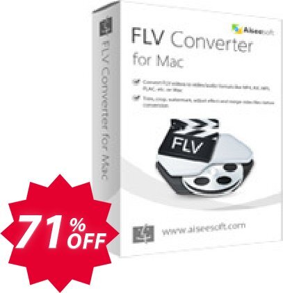 Aiseesoft FLV Converter for MAC Coupon code 71% discount 