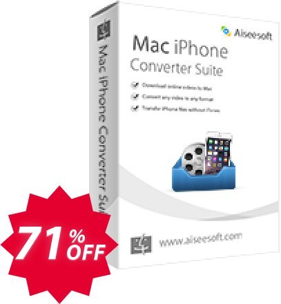 Aiseesoft MAC iPhone Converter Suite Coupon code 71% discount 