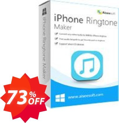 Aiseesoft iPhone Ringtone Maker Coupon code 73% discount 