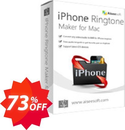 Aiseesoft iPhone Ringtone Maker for MAC Coupon code 73% discount 
