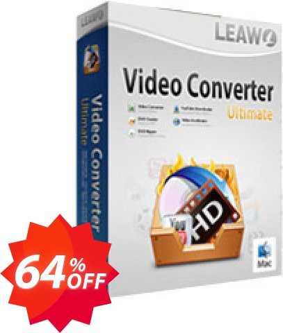 Leawo Video Converter Ultimate for MAC Coupon code 64% discount 