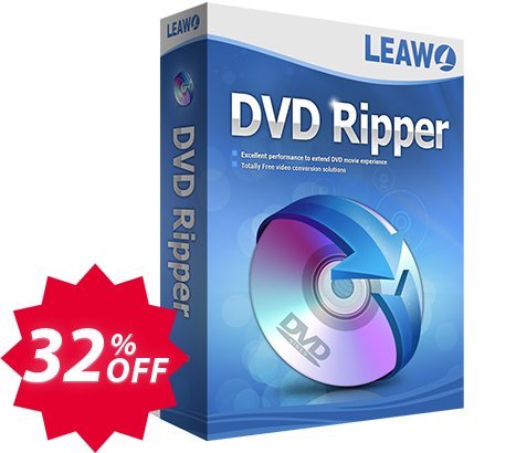 Leawo DVD Ripper Lifetime Coupon code 32% discount 