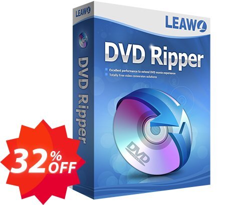 Leawo DVD Ripper Lifetime Coupon code 32% discount 