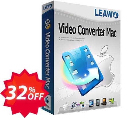 Leawo Video Converter for MAC Lifetime Coupon code 32% discount 