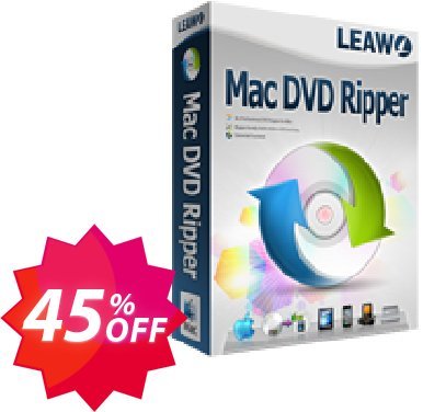 Leawo DVD Ripper for MAC Lifetime Coupon code 45% discount 