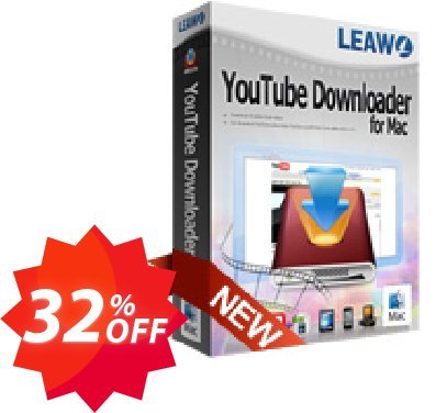 Leawo YouTube Downloader for MAC Lifetime Coupon code 32% discount 