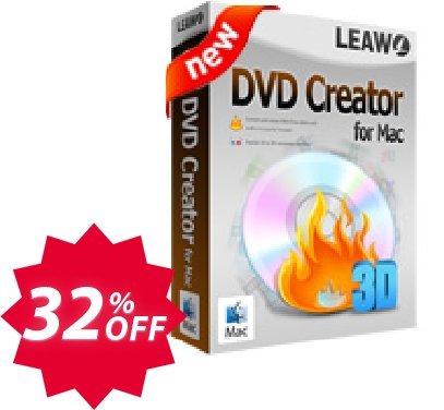 Leawo DVD Creator for MAC Lifetime Coupon code 32% discount 