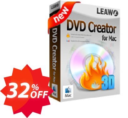 Leawo DVD Creator for MAC Lifetime Coupon code 32% discount 