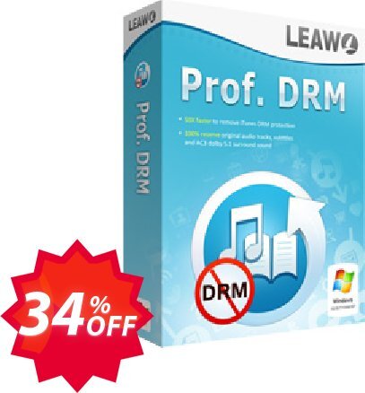 Leawo Prof. DRM eBook Converter Coupon code 34% discount 