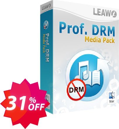 Leawo Prof. DRM Media Pack For MAC Coupon code 31% discount 