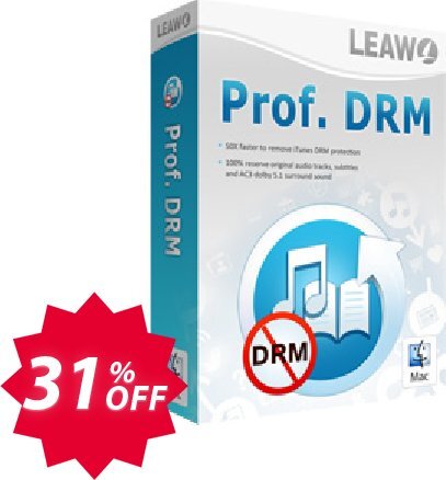 Leawo Prof. DRM eBook Converter For MAC Coupon code 31% discount 