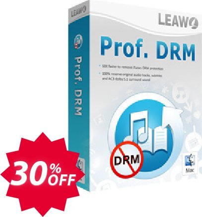 Leawo Prof. DRM For MAC Coupon code 30% discount 