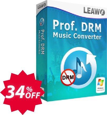 Leawo Prof. DRM Spotify Converter Coupon code 34% discount 