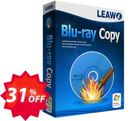 Leawo Blu-ray Copy, 1-year  Coupon code 31% discount 