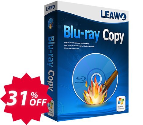 Leawo Blu-ray Copy, 1-year  Coupon code 31% discount 