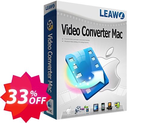 Leawo Video Converter for MAC Coupon code 33% discount 