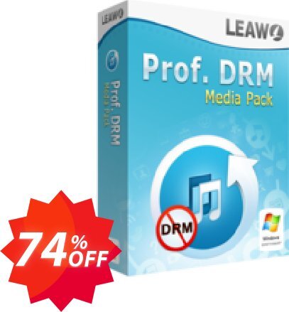 Leawo Prof. DRM Media Pack Coupon code 74% discount 