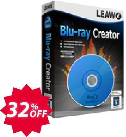 Leawo Blu-ray Creator Coupon code 32% discount 