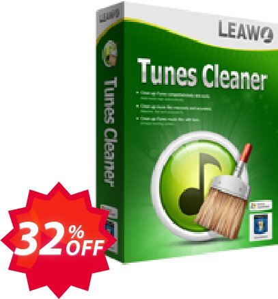 Leawo Tunes Cleaner Coupon code 32% discount 