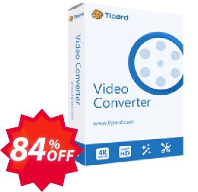 Tipard Video Converter Lifetime Coupon code 84% discount 